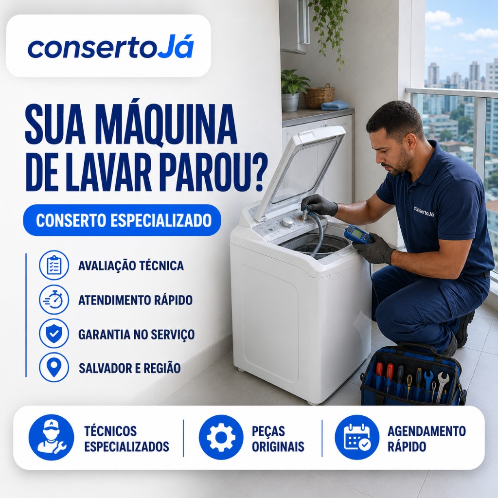 Conserto especializado quando sua máquina de lavar parou de funcionar