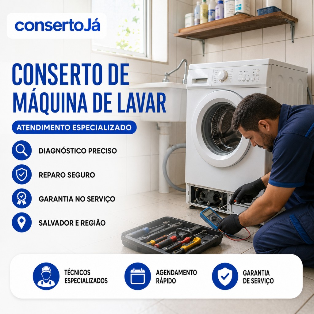 Conserto de máquina de lavar para diferentes modelos e marcas