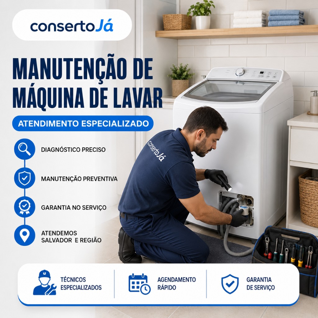 Manutenção de máquina de lavar