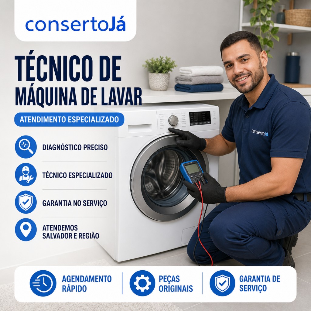 Técnico de máquina de lavar em Salvador
